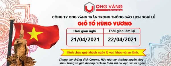 Thông báo nghỉ lễ Giỗ Tổ Hùng Vương mùng 10 tháng 3 ( AL ) 2021